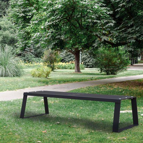 Panca per spazi pubblici design minimalista - BALLADE METAL - ROSSIGNOL - in acciaio con rivestimento a polvere / con schienale / senza schienale