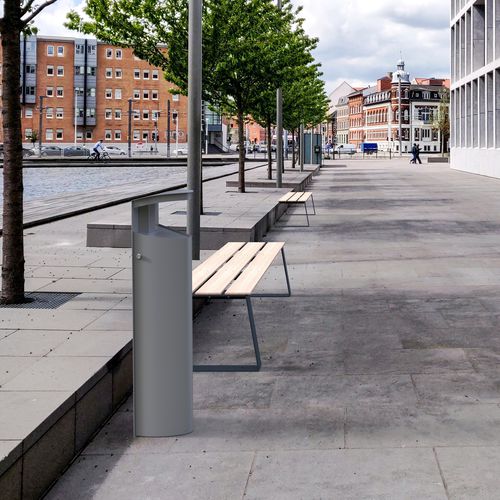 Portacenere a muro - KOA - ROSSIGNOL - in acciaio con rivestimento a polvere / per esterni / per spazio pubblico