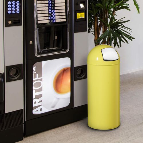 Portarifiuti in acciaio inossidabile - PUSH - ROSSIGNOL - in acciaio con rivestimento a polvere / da interno / per ufficio