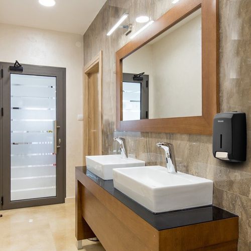 Distributore di sapone per bagno pubblico - CLARA - ROSSIGNOL - per struttura sanitaria / da parete / in acciaio inossidabile