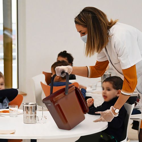 Portarifiuti in plastica riciclata - ORGANIK - ROSSIGNOL - interno / per raccolta differenziata / da appoggio