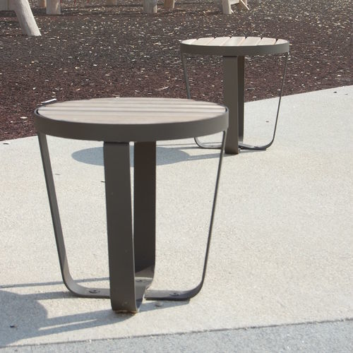Sgabello contemporaneo - KARMA - Concept Urbain - in legno esotico / con supporto in lamiera di acciaio / con base a X