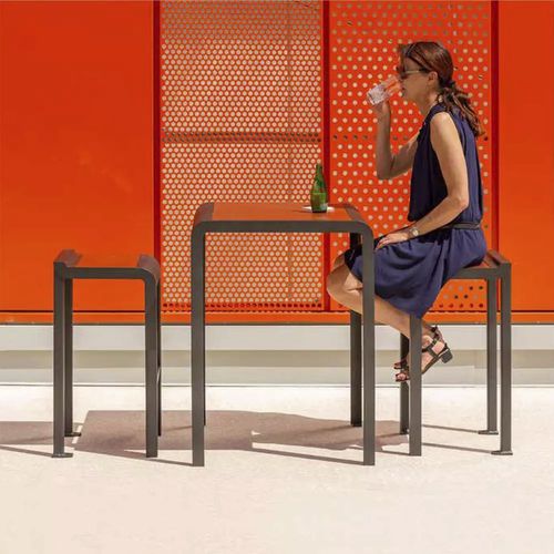 Tavolo alto contemporaneo - PAOSA - Concept Urbain - in HPL / con supporto in acciaio galvanizzato / rettangolare