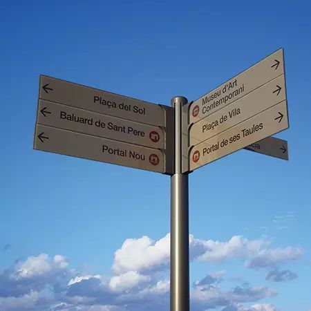 Cartello segnaletico di orientamento - IBIZA - Concept Urbain - da esterno / da terra / in profilato di alluminio