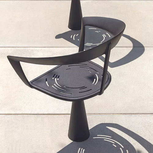 Sedia contemporanea - ALM'A - Concept Urbain - urbana / in acciaio galvanizzato / in acciaio verniciato