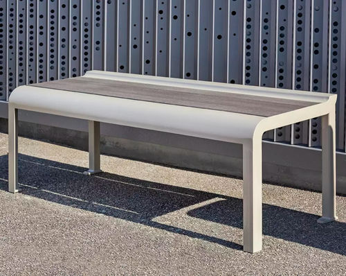 Panca per spazi pubblici contemporanea - PAOSA - Concept Urbain - in acciaio / in HPL / senza schienale