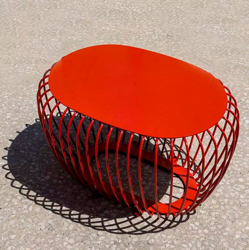 Tavolino basso contemporaneo - BUBBLE - Concept Urbain - in acciaio inossidabile / in lamiera / con supporto in acciaio inossidabile