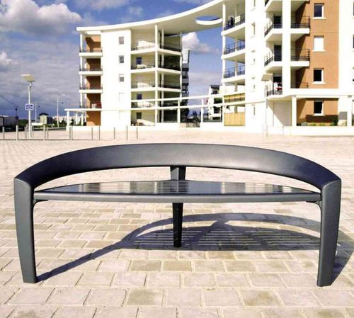 Panca per spazi pubblici contemporanea - NASTRA - Concept Urbain - in ghisa / in acciaio / con schienale