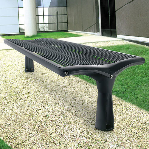 Panca per spazi pubblici contemporanea - VESTA - Concept Urbain - in ghisa / in acciaio / senza schienale