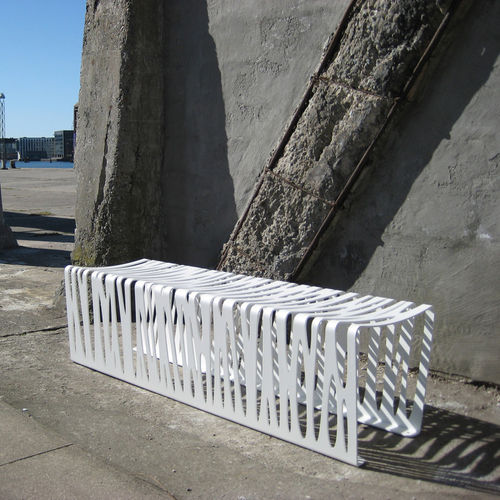 Panca per spazi pubblici contemporanea - ZEBRA - Concept Urbain - in acciaio galvanizzato / senza schienale / senza braccioli