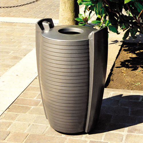 Portarifiuti 90L - DELTA - Concept Urbain - pubblico / in ghisa di alluminio / con portacenere integrato