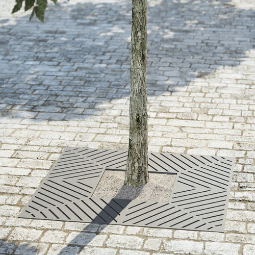 Griglia per alberi quadrata - TECNA - Concept Urbain - in acciaio galvanizzato / in lamiera d'acciaio