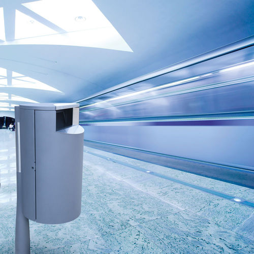 Portarifiuti pubblico - OR’A - Concept Urbain - da terra / in acciaio galvanizzato / in acciaio inossidabile