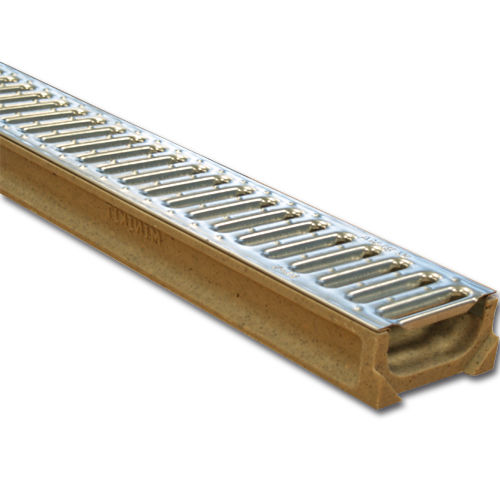 Canaletta con griglie - MINIKIT - ULMA - ARCHITECTURAL SOLUTIONS - a fessura / in calcestruzzo a polimeri / griglia in acciaio galvanizzato