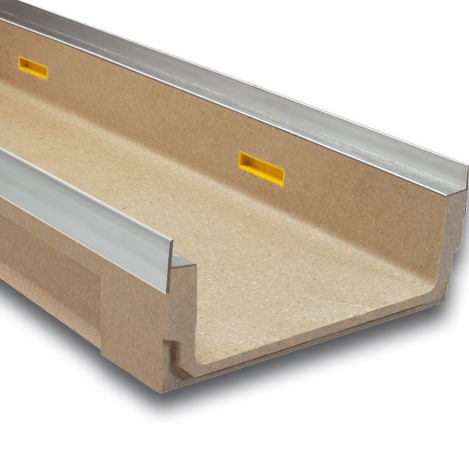 Canaletta con griglie - M300K - ULMA - ARCHITECTURAL SOLUTIONS - a fessura / in calcestruzzo a polimeri / griglia in acciaio galvanizzato