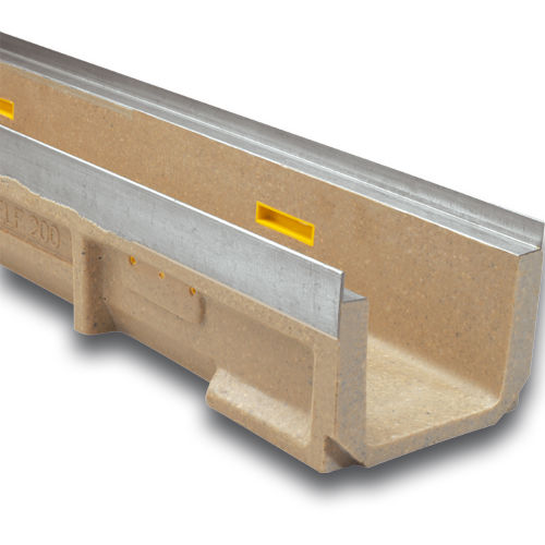Canaletta con griglie - SELF200K - ULMA - ARCHITECTURAL SOLUTIONS - a fessura / in calcestruzzo a polimeri / griglia in acciaio galvanizzato