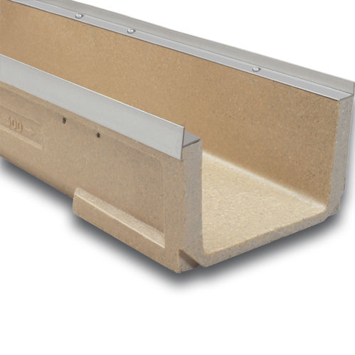 Canaletta con griglie - S300F - ULMA - ARCHITECTURAL SOLUTIONS - a fessura / in calcestruzzo a polimeri / griglia in acciaio galvanizzato