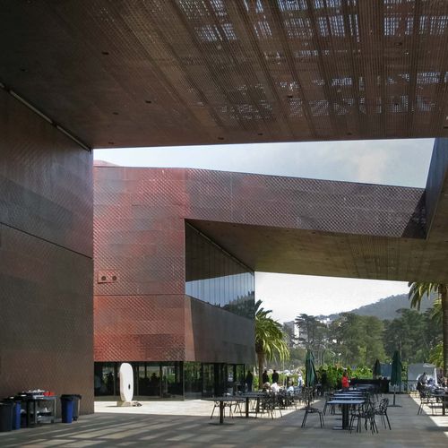 Rivestimento di facciata in pannelli - DE YOUNG MUSEUM - A. Zahner - in zinco / di rame / in lamiera