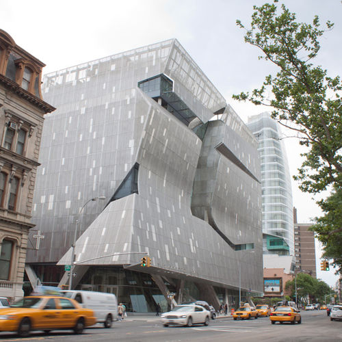 Rivestimento di facciata in pannelli - COOPER UNION - A. Zahner - in acciaio inossidabile / verticale / testurizzato