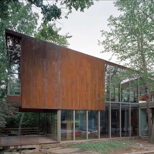 Rivestimento di facciata a scandola - ARKANSAS HOUSE - A. Zahner - in legno / in metallo / verticale