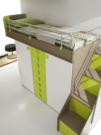Letto a soppalco - Mobil Sprint Srl - contemporaneo / per bambini (unisex) / in legno