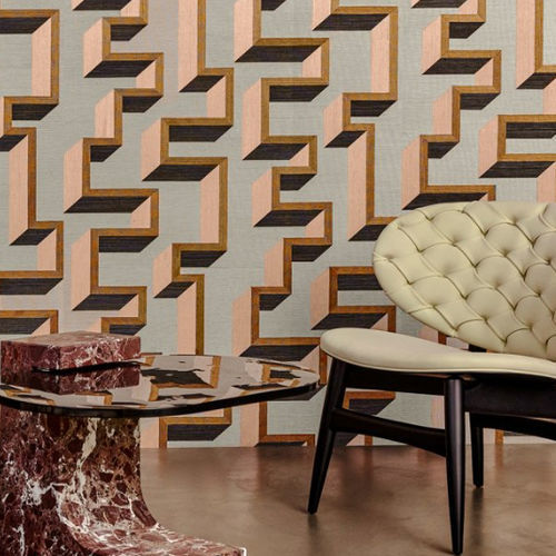 Rivestimento murale su supporto non tessuto - DETOUR - ARTE - per interni / in sisal / a effetto dimensionale