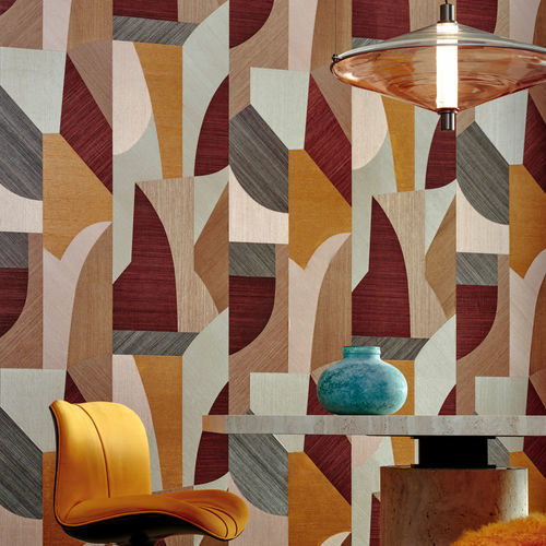 Rivestimento murale su supporto non tessuto - PUZZLE - ARTE - per interni / in sisal / aspetto tessuto