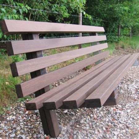Panca per spazi pubblici contemporanea - X-TREME®  - MOSO Bamboo Products - in bambù / con schienale