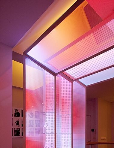 Pannello in vetro decorato - LEDINGLASS™  QUANTUM - Miroiterie de Chartreuse - traslucido / colorato / per interni