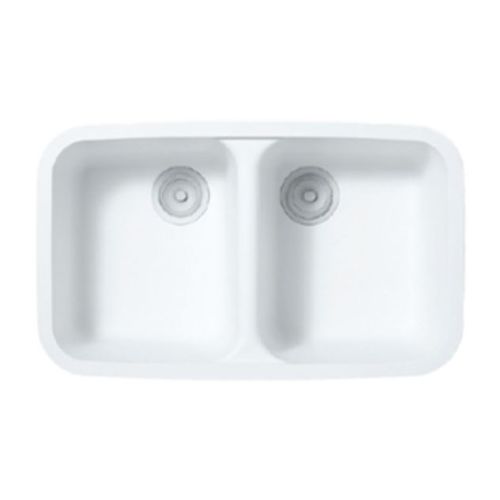 Lavello a 2 vasche - A2311 - Staron Solid Surfaces - senza gocciolatoio / in Solid Surface / sottotop