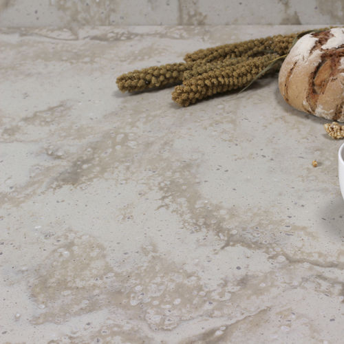 Piano di lavoro in Solid Surface - DANDELION  VD175 - Staron Solid Surfaces - da cucina / beige
