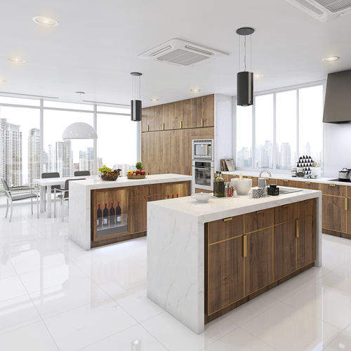 Piano di lavoro in Solid Surface - MORNING SKY   - Staron Solid Surfaces - da cucina / grigio