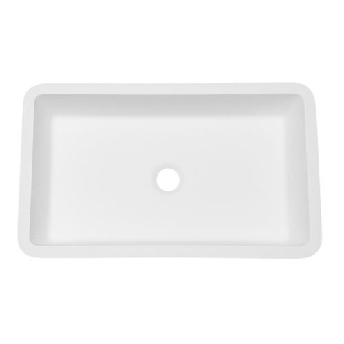Lavandino da appoggio - B3200 - Staron Solid Surfaces - integrato / rettangolare / in Solid Surface