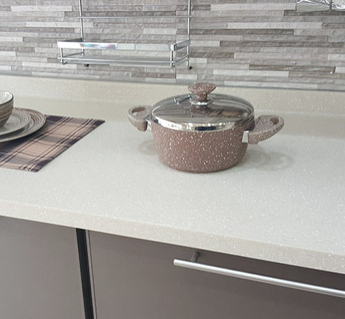 Piano di lavoro in Solid Surface - PEBBLE SARATOGA  PS820 - Staron Solid Surfaces - da cucina / da bagno / antimacchia