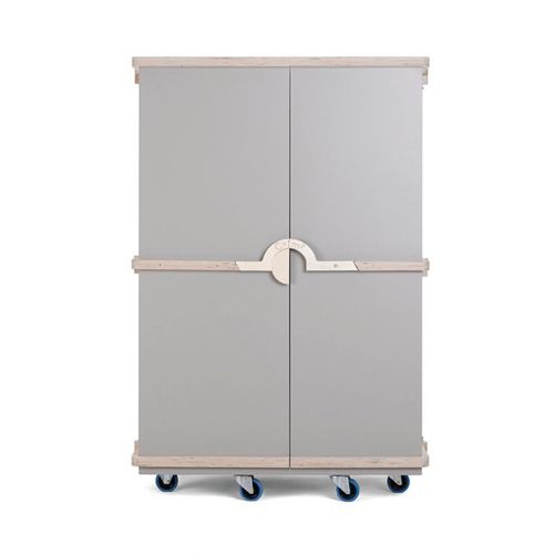 Cucina da esterno - "C=1M2" - Valchromat - contemporanea / in legno / con impugnature