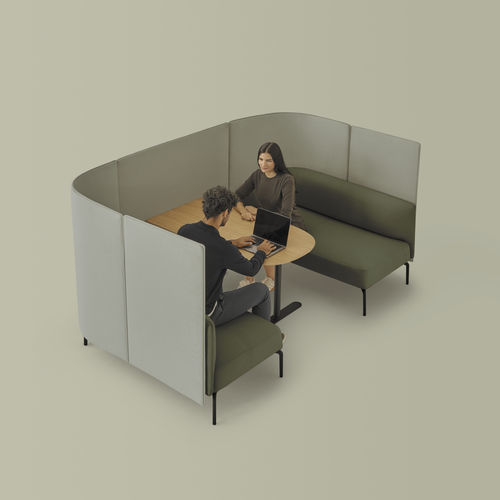 Isola di privacy per ufficio modulare - KERN - INCLASS - da 4 persone / per riunioni / con sistema di videoconferenza