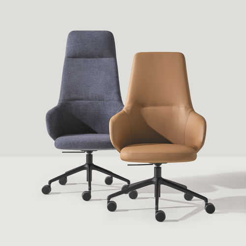 Poltrona direzionale contemporaneo - BINAR  - INCLASS - in pelle / in tessuto / imbottito