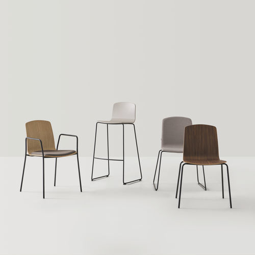 Sedia contemporanea - ANN - INCLASS - da interno / in pelle / in tessuto