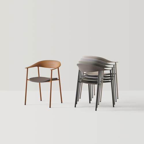 Sedia visitatore contemporanea - ARUM - INCLASS - da interno / in polipropilene / in pelle