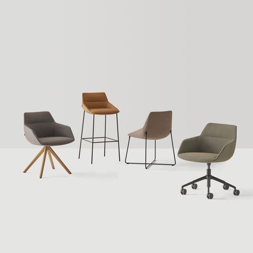 Sedia visitatore contemporanea - DUNAS XS - INCLASS - da interno / in pelle / in tessuto