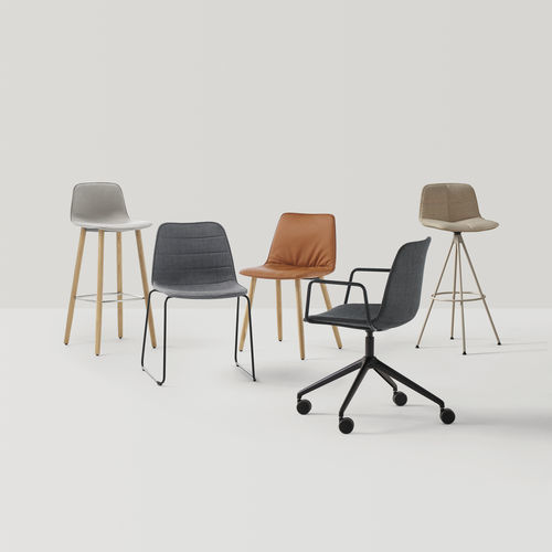 Sedia visitatore contemporanea - VARYA TAPIZ - INCLASS - da interno / in tessuto / con supporto in legno