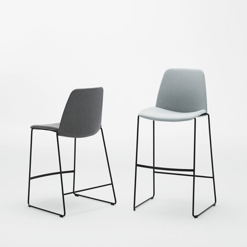 Sedia alta contemporanea - UNNIA TAPIZ - INCLASS - da interno / in pelle / in tessuto