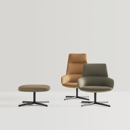 Poltrona visitatore contemporanea - DUNAS LOUNGE - INCLASS - in pelle / in tessuto / imbottita