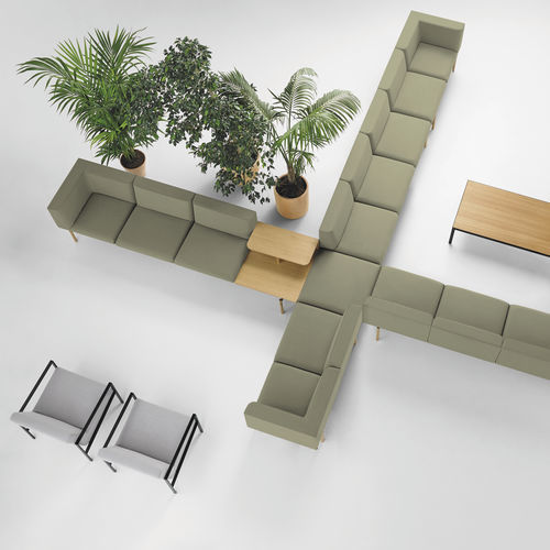 Divano modulare - LAPSE - INCLASS - moderno / in tessuto / in pelle