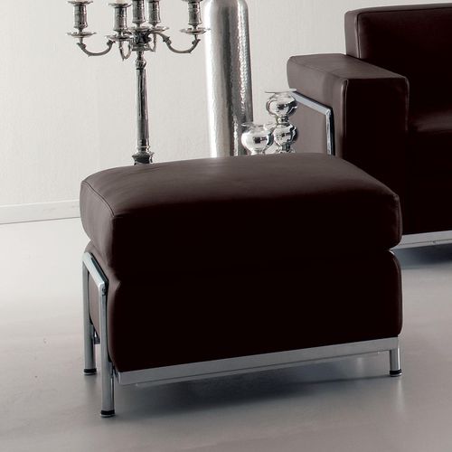 Ottomana contemporanea - JAVA  - Italy Dream Design - in tessuto / in pelle / in acciaio cromato