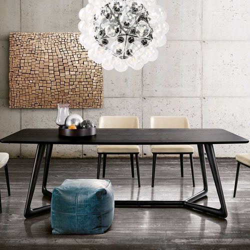 Tavolo da pranzo contemporaneo - OVER - Italy Dream Design - in frassino / con supporto in frassino / rettangolare
