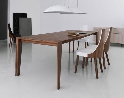 Tavolo da pranzo moderno - PULSE - Italy Dream Design - in noce / con supporto in noce / rettangolare