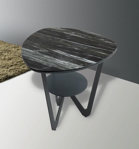 Tavolo d'appoggio moderno - PLAY - Italy Dream Design - in ceramica smaltata / con supporto in metallo laccato / rettangolare