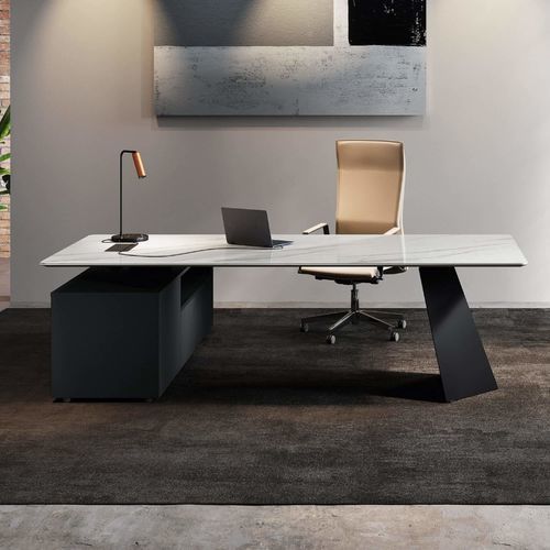 Scrivania direzionale - MONOLITH - Italy Dream Design - da terra / moderna / in metallo