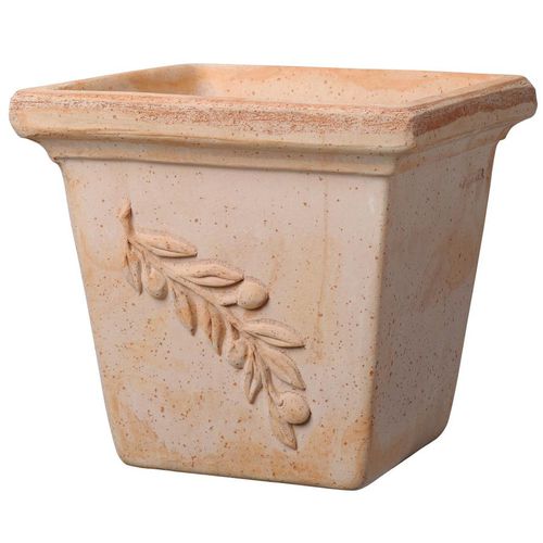 Vaso da giardino in terracotta - OLIVE : TG5-N  - Deroma - conico / quadrato